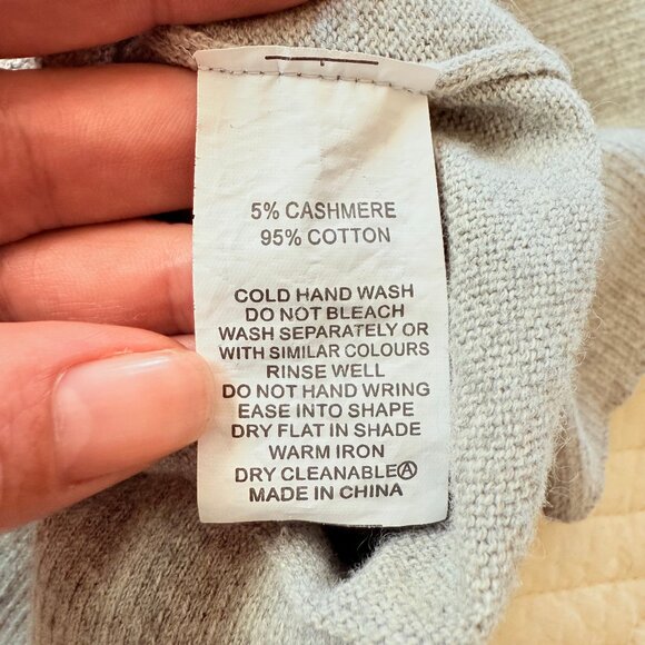 Zaket & Plover Cashmere Blend Rainbow Sleeve V-Neck Sweater Size M - Picture 6 of 13